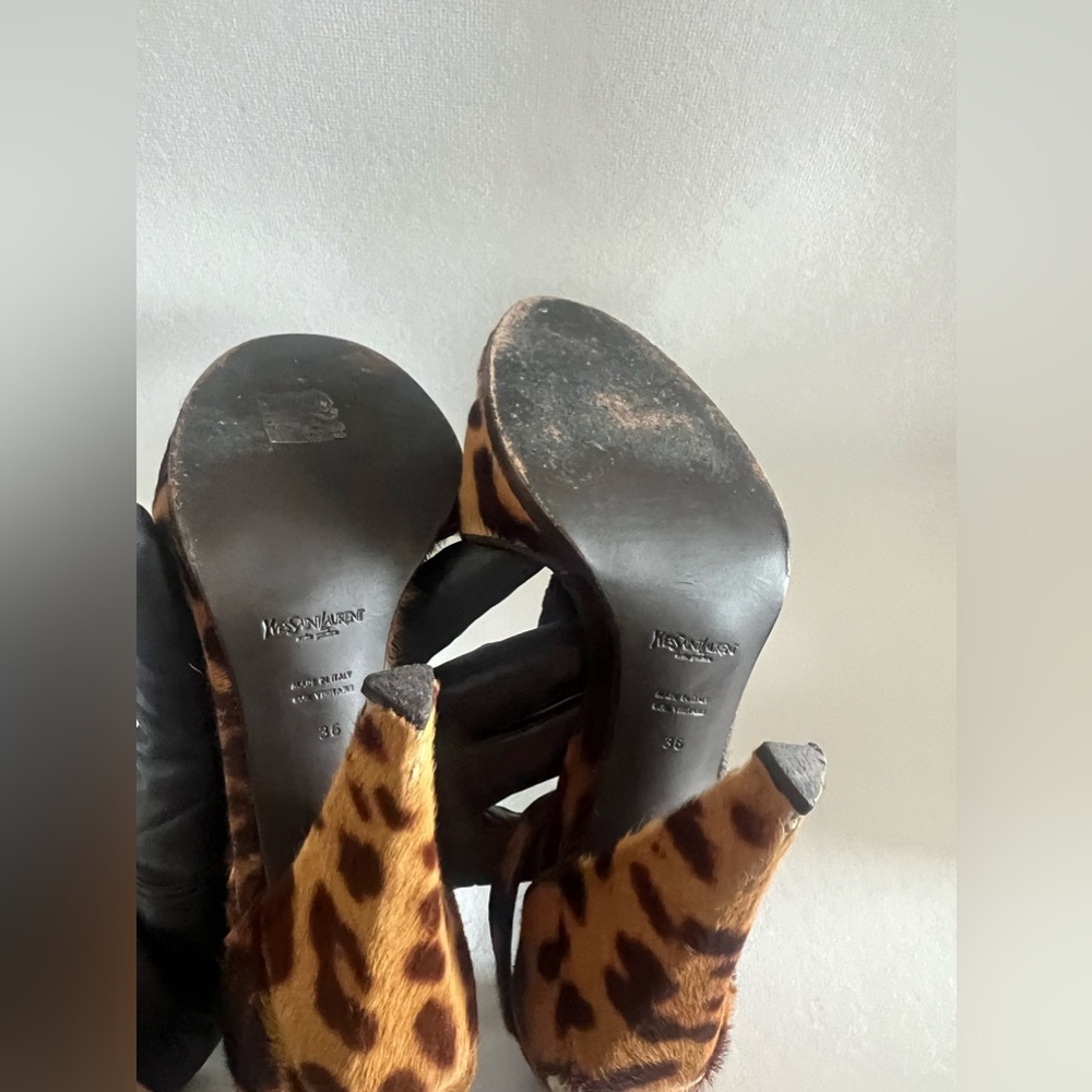 YSL Cheetah Calf Hair Heels - Picture 6 of 8